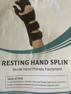 Resting Hand Splint Unisex  - Black
(Left Hand)